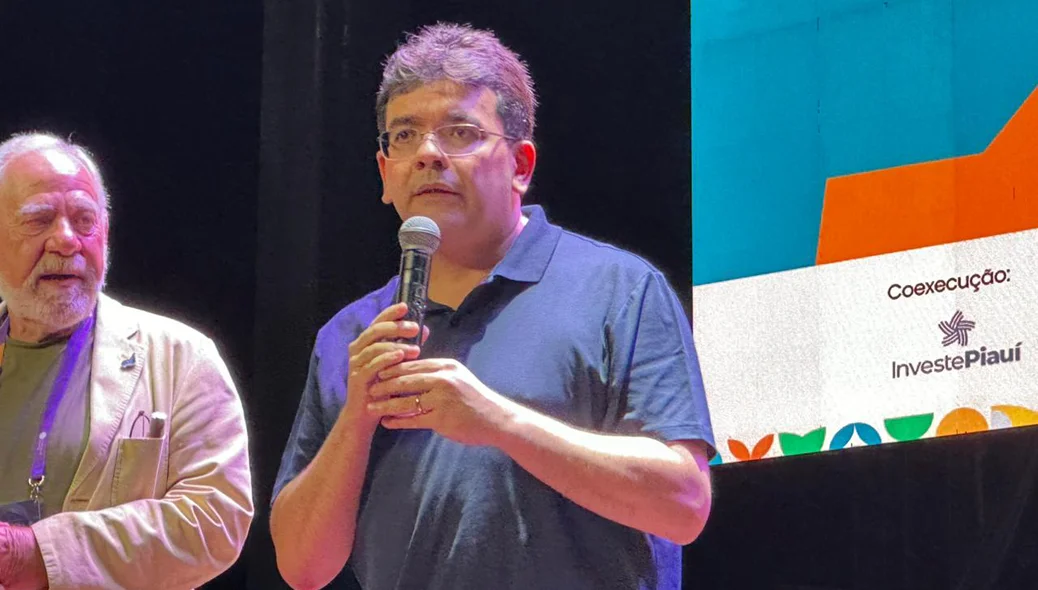 Rafael Fonteles durante abertura do evento que envolve tecnologia, ciência e empreendedorismo