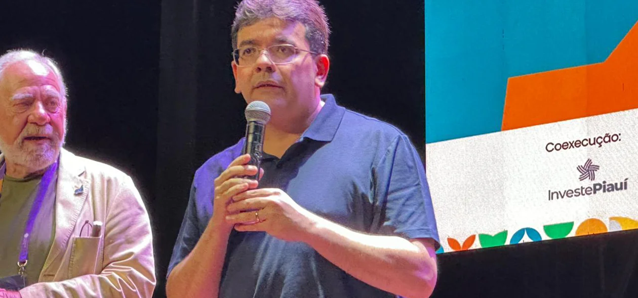 Rafael Fonteles durante abertura do evento que envolve tecnologia, ciência e empreendedorismo