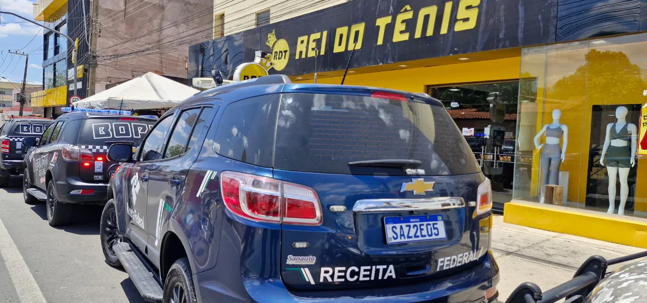 Receita Federal mira loja “Rei do Tênis” durante operação em Teresina