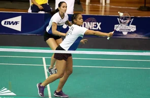 Samia Lima e Jaqueline Lima no Aberto de Badminton da França