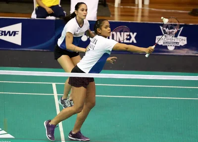 Samia Lima e Jaqueline Lima no Aberto de Badminton da França