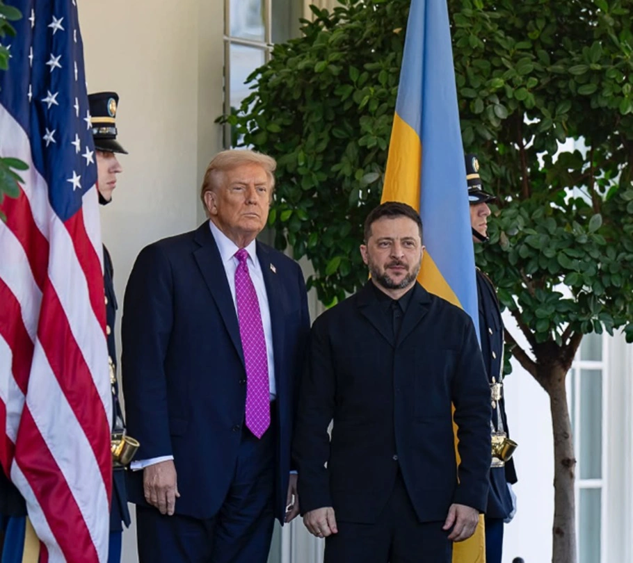 Trump e Zelensky em reunião na Casa Branca
