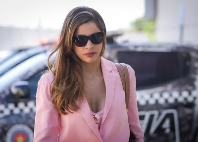 A vereadora Tatiana Medeiros chegou por volta das 9h ao Fórum Eleitoral de Teresina