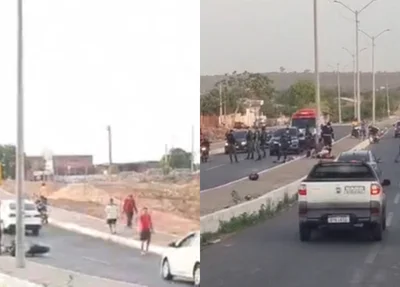 Acidente no bairro Vale do Gavião