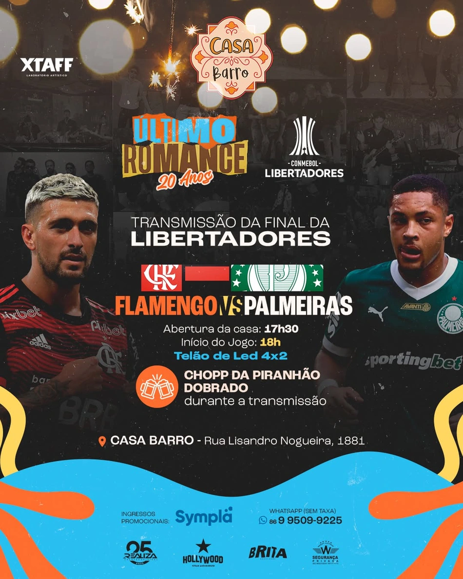 Casa Barro irá transmitir a final da Libertadores 2025