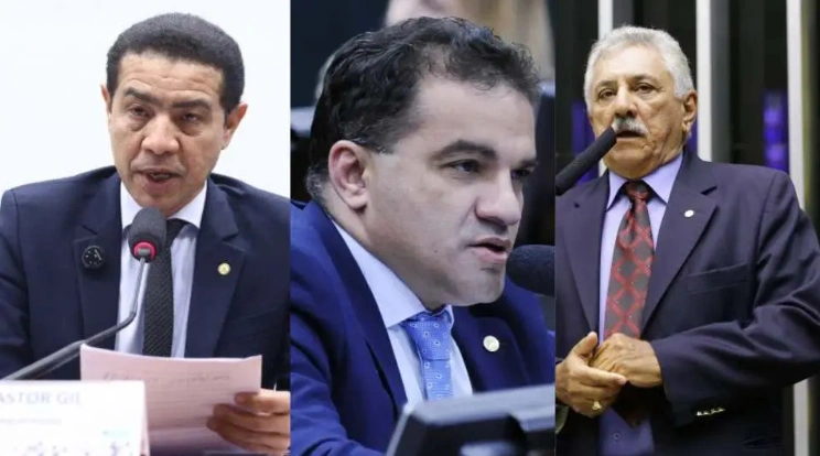 Deputado federal Pastor Gil (PL-MA), deputado federal Josimar Maranhãozinho (PL-MA) e ex-deputado federal Bosco Costa (PL-SE)