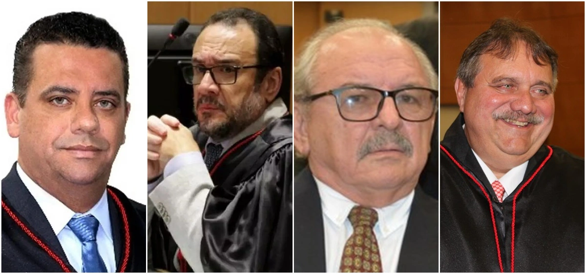 Desembargadores Alexandre Aguiar Bastos, Vladimir Abreu da Silva, Marcos José de Brito e Sideni Soncini Pimentel