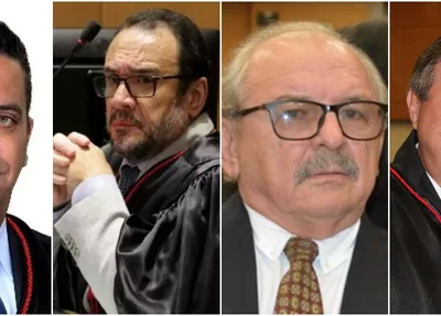 Desembargadores Alexandre Aguiar Bastos, Vladimir Abreu da Silva, Marcos José de Brito e Sideni Soncini Pimentel