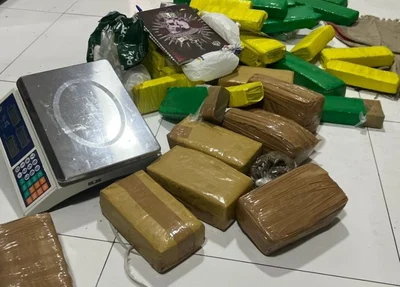 Entorpecentes apreendidos em operação conjunta do Denarc com a Polícia Militar do Piauí
