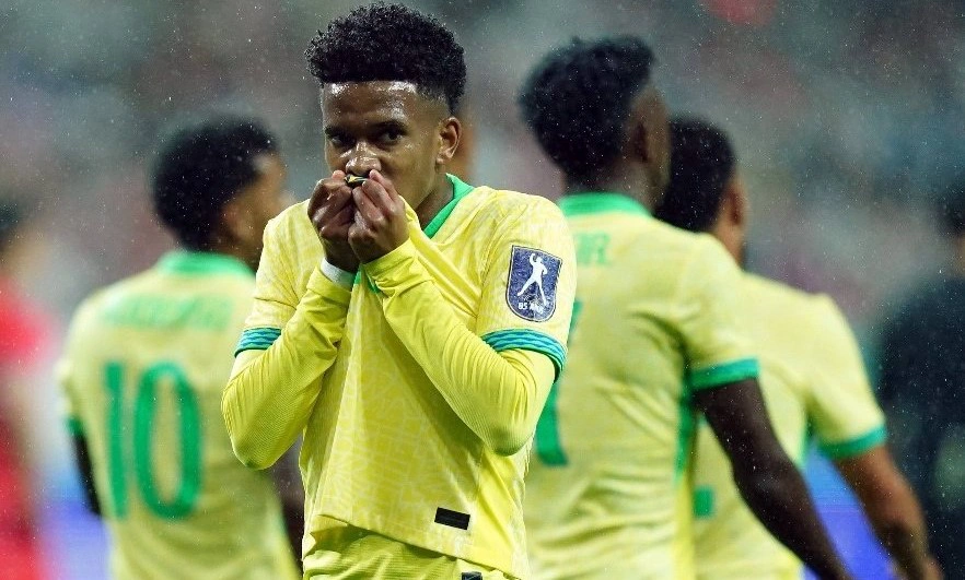 Estêvão, atacante da Seleção Brasileira