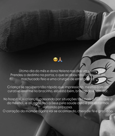 Filha de Neymar sofre acidente e passa por cirurgia de emergência