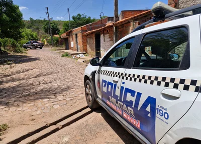 Guarnição do 29º BPM no local do crime