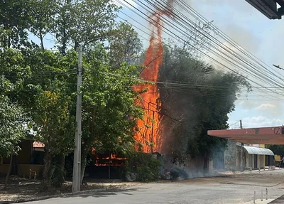 Incêndio no bairro Mocambinho