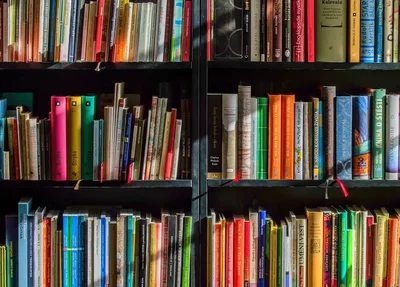 Livros na estante