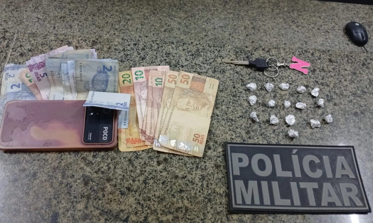 Material apreendido pela Polícia Militar no bairro Frei Higino, em Parnaíba