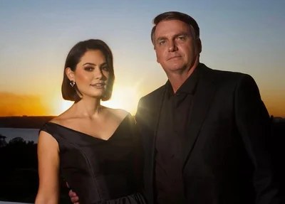 Michelle Bolsonaro e Jair Bolsonaro