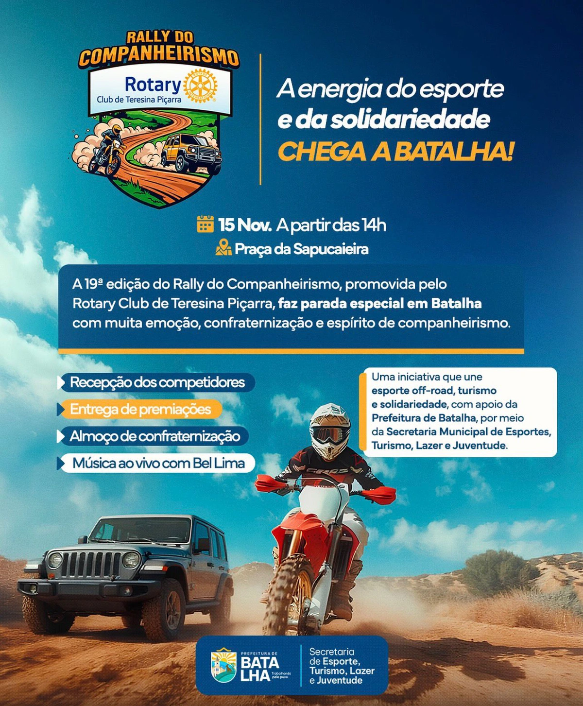 Nova edição do Rally do Companheirismo