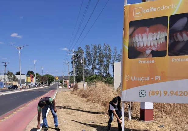Operação em Uruçuí em combate a poluição visual