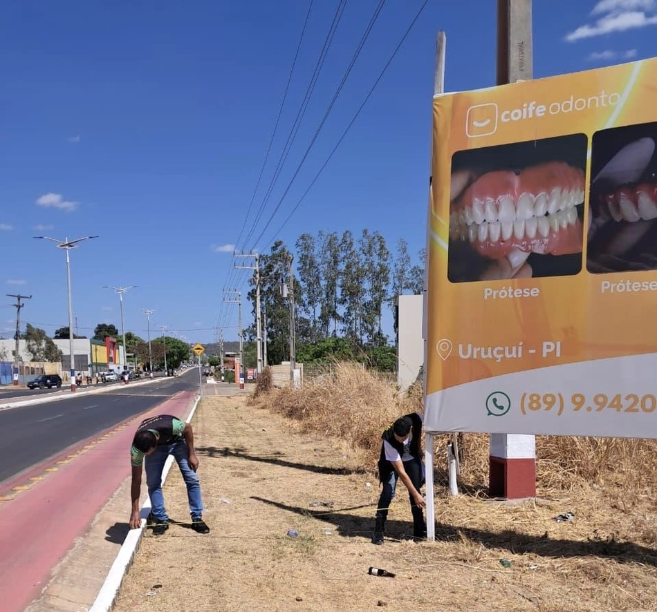 Operação em Uruçuí em combate a poluição visual