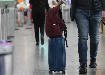 Passageiro no aeroporto