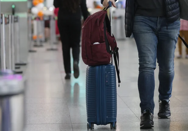 Passageiro no aeroporto