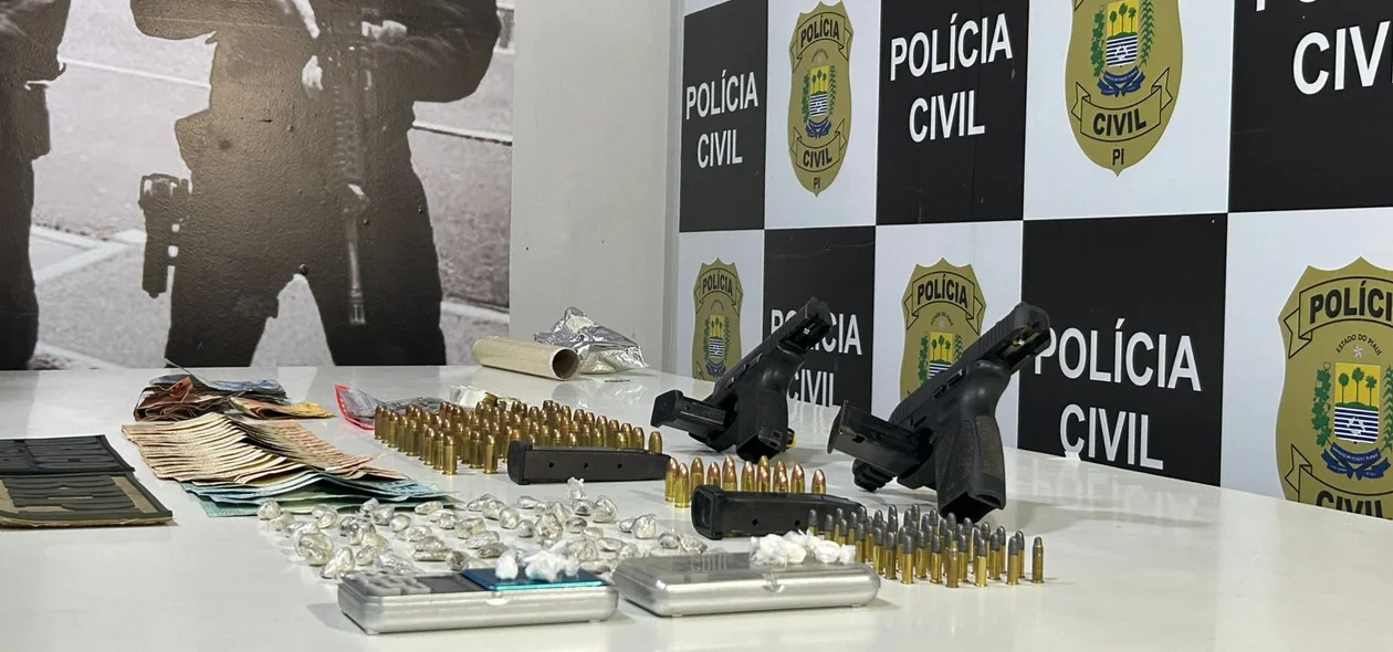 Polícia apreendeu drogas e armas