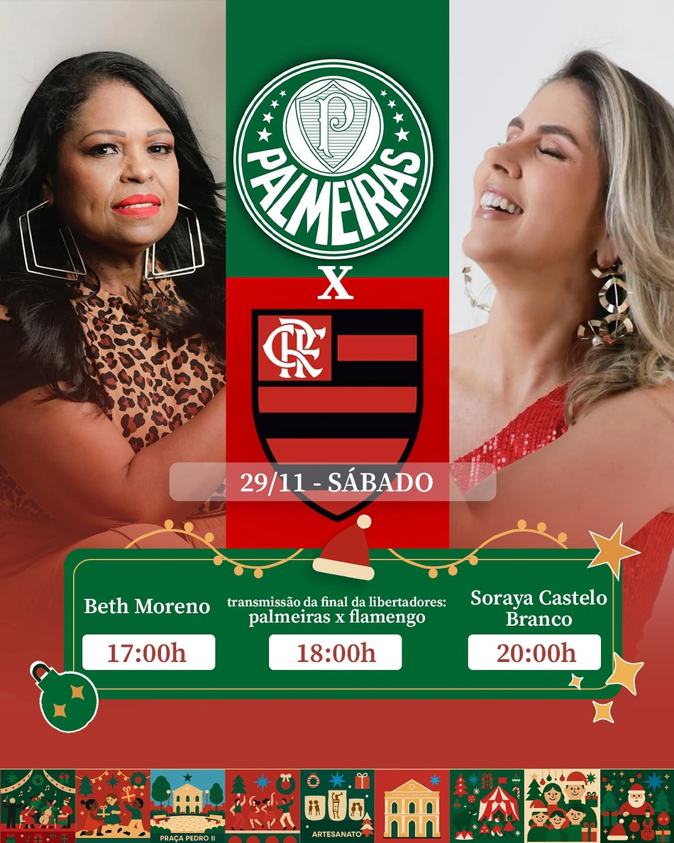 Praça Pedo II terá transmissão da final da Libertadores