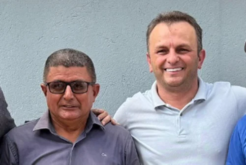 Prefeito Milton Gomes Machado e ex-prefeito Francisco de Assis Carvalho