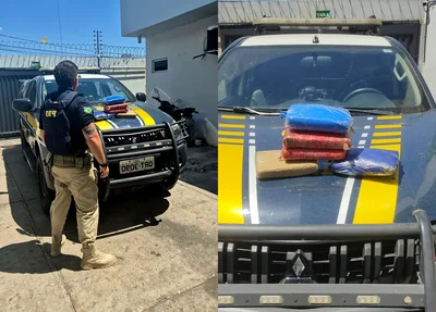 PRF prende mulher que transportava 5kg de maconha em ônibus interestadual