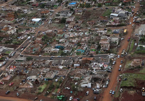 Rio Bonito do Iguaçu após tornado