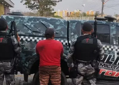 Suspeito preso pela PM