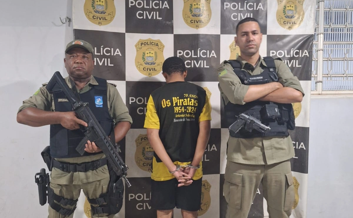 Suspeito preso pela Polícia Militar