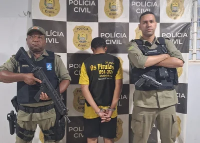 Suspeito preso pela Polícia Militar