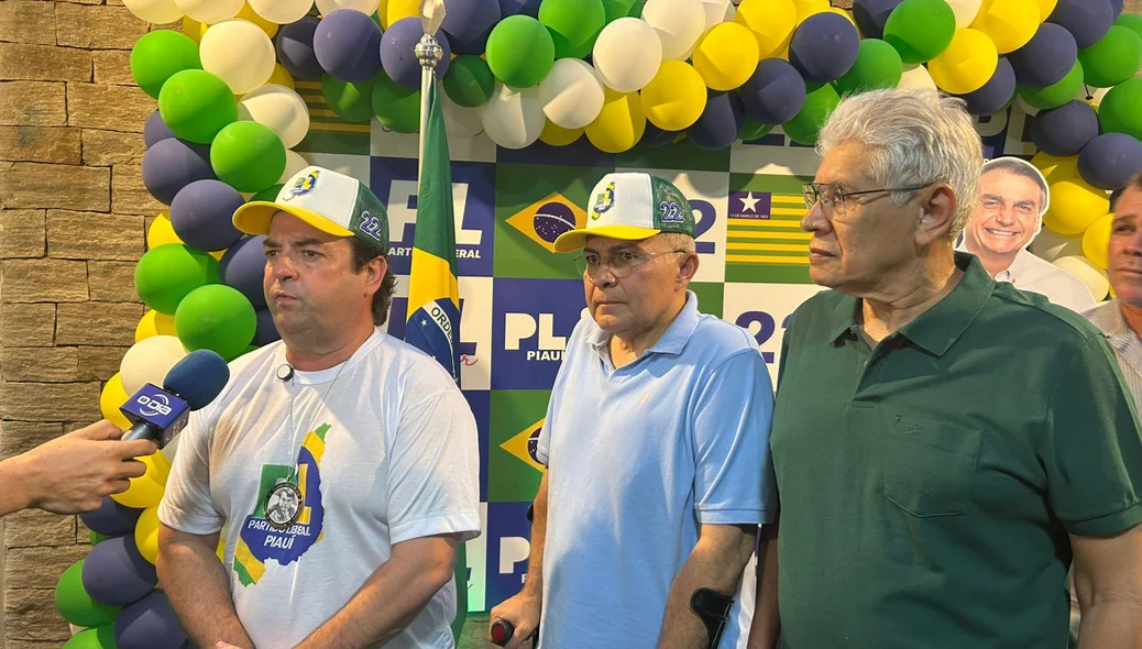 Tiago Junqueira e Toni Rodrigues em inauguração da nova sede do PL