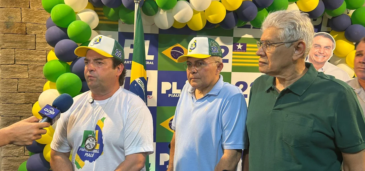 Tiago Junqueira e Toni Rodrigues em inauguração da nova sede do PL