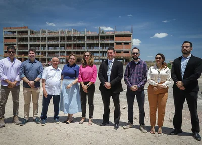 Visita às futuras instalações da PF