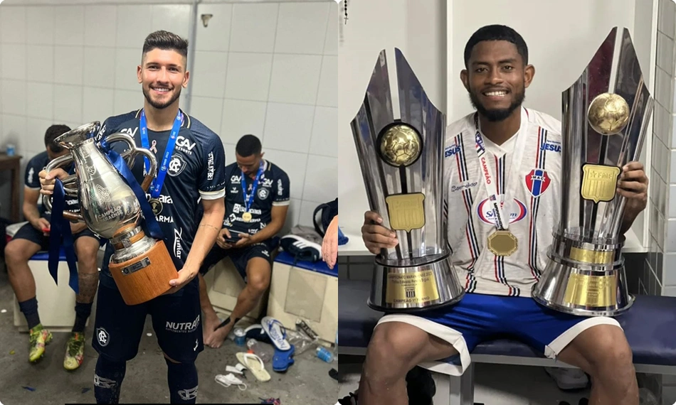 Atacante Raul Mendes e meia Rodriguinho