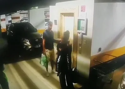 Auditor da CGU foi gravado por câmeras de segurança agredindo a mulher e a criança