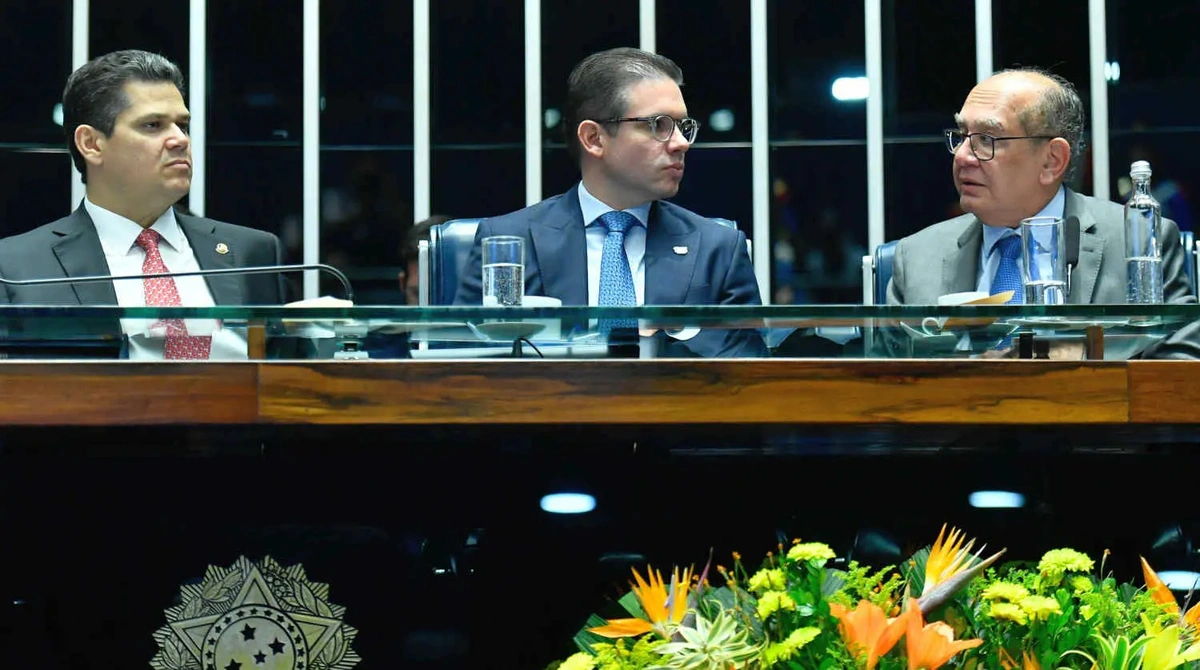 Davi Alcolumbre, Hugo Motta e Gilmar Mendes