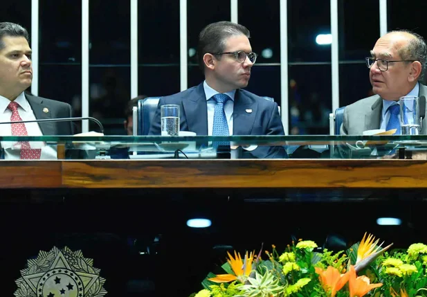 Davi Alcolumbre, Hugo Motta e Gilmar Mendes