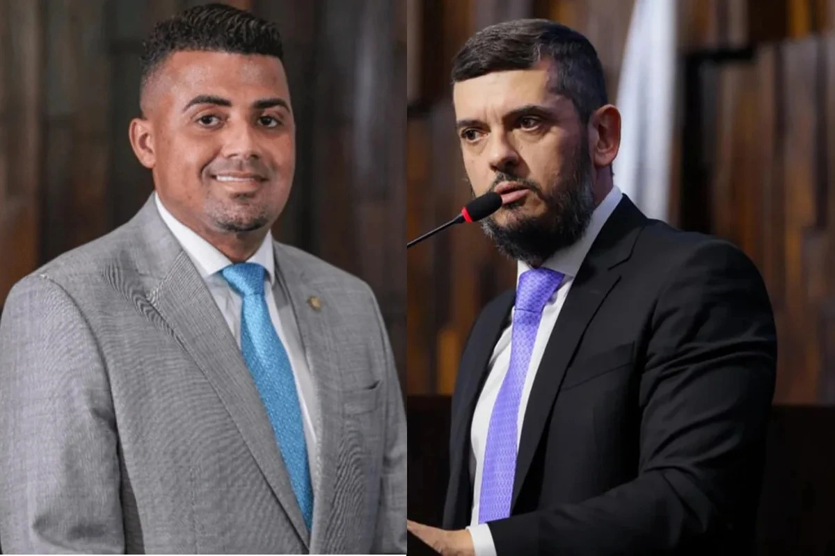 Deputado estadual TH Joias e o presidente da Alerj, Rodrigo Bacellar