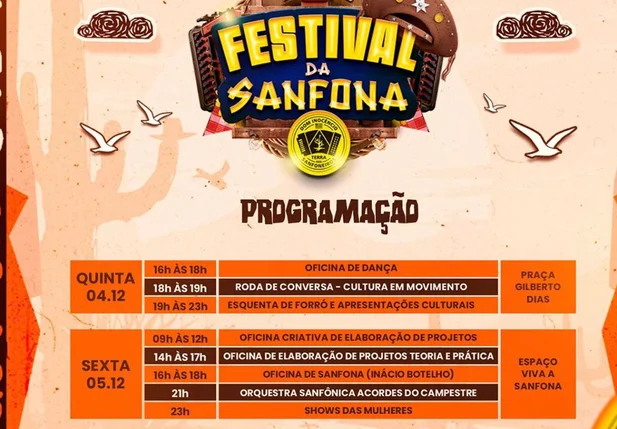 Dom Inocêncio realiza 7ª edição do Festival da Sanfona com três dias de programação cultural