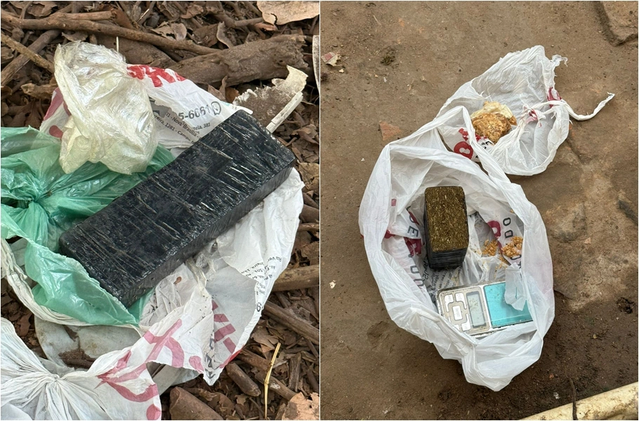 Droga apreendida durante operação do DENARC em Água Branca