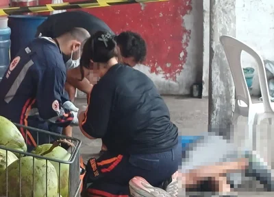 Equipe do Samu em atendimento à ocorrência