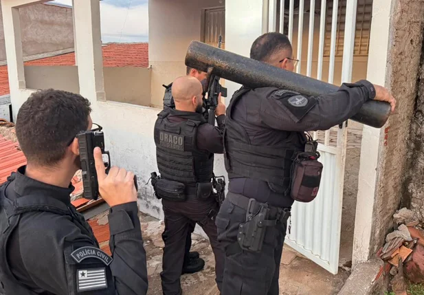 Equipes do DRACO em operação no município de Santa Cruz do Piauí