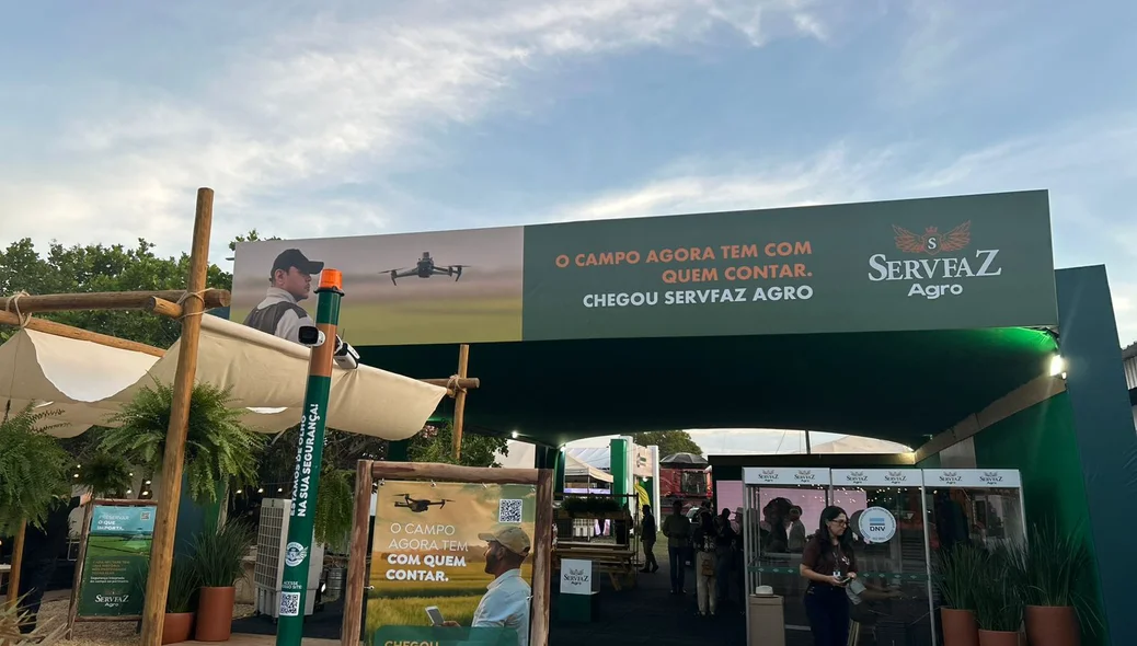 Estande na Expoapi montato pela ServFaz