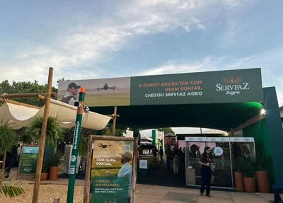 Estande na Expoapi montato pela ServFaz