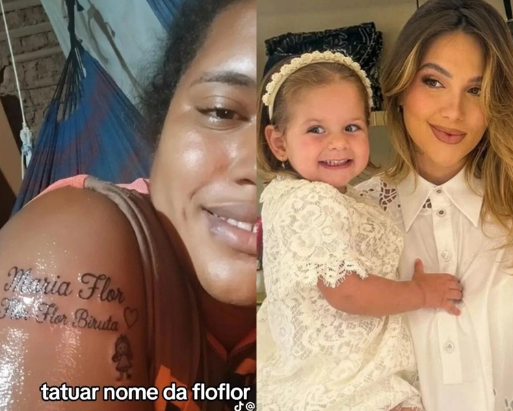 Fã de Virginia Fonseca tatua nome da filha da influenciadora