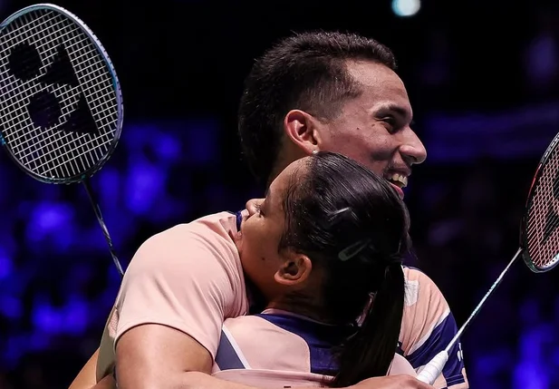 Fabrício Farias e Jaqueline Lima, atletas de badminton