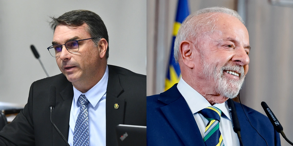 Flávio Bolsonaro e Lula
